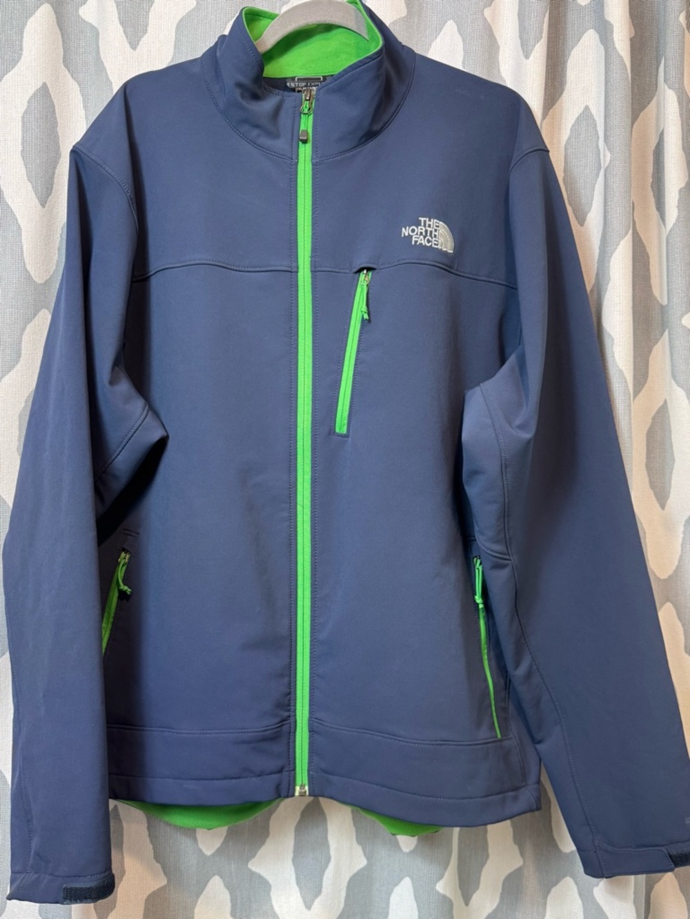 The North Face Apex Pneumatic Softshell Jacket - Navy  Men's Sz XL